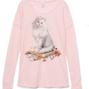 Long Sleeve t Shirt  Diamond Cat